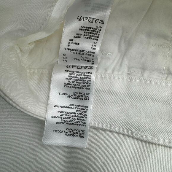 Tommy Bahama Women’s 14 White‎ Stretch Denim Jeans Pants Pockets Belt Loops - Picture 7 of 11